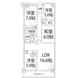 ロワイヤル岡田・手柄山公園の物件間取画像